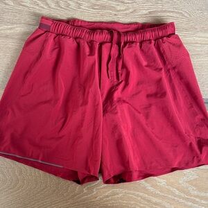 lululemon athletica Lined Red Athletic Shorts